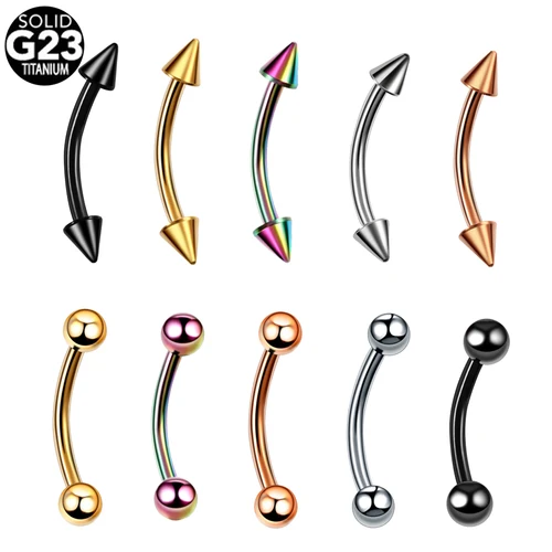 아름다움을 더해주는 세련된 피어싱 액세서리, G23 티타늄 에폭시 곡선 바벨 눈썹 링 피어싱 추천