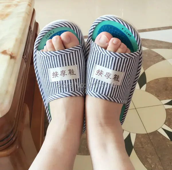 

Magnetic Therapy Foot Acupoints Massage Men Shoes Cotton Foot Health Care Slippers Indoor Shoes