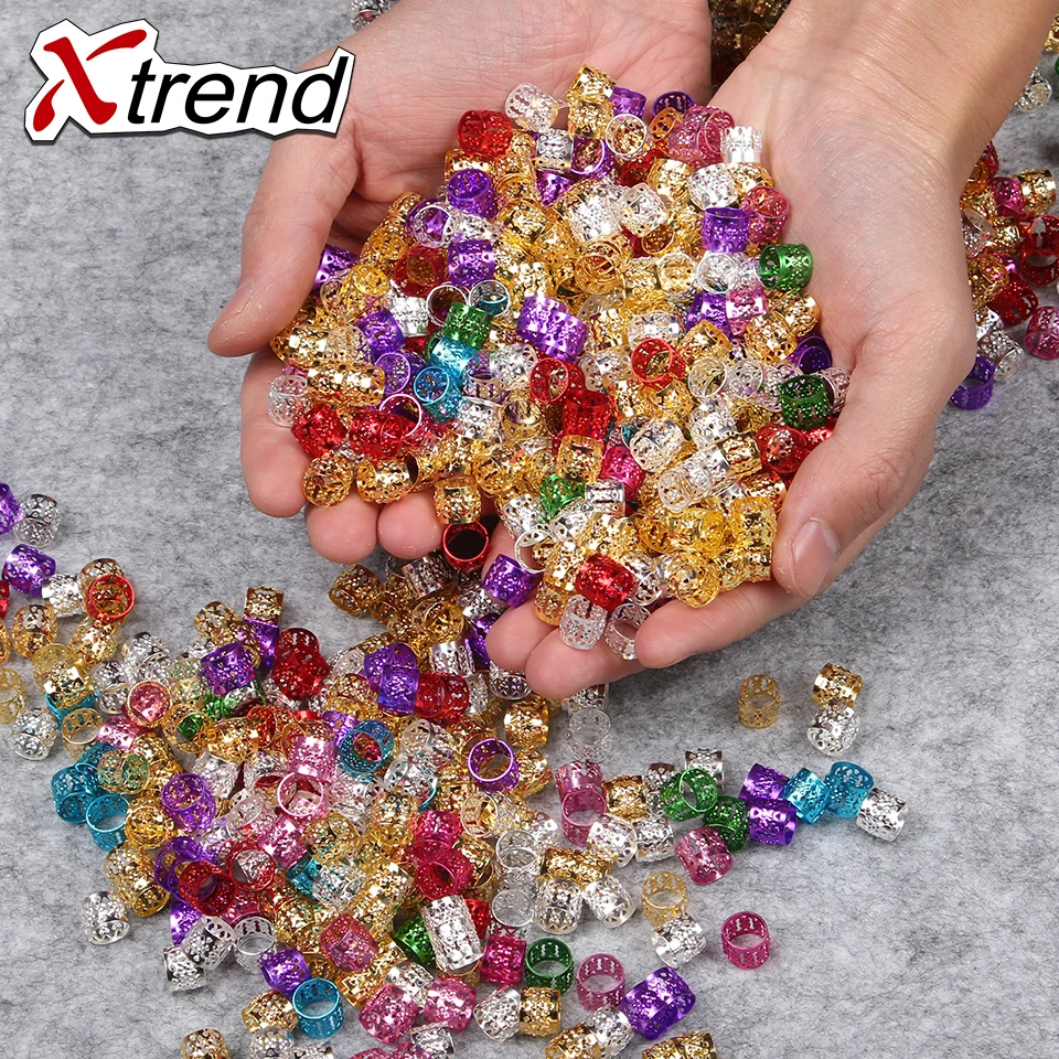 Golden And Silver Mixed Hair Beads 100Pcs/lot Dreadlock ...