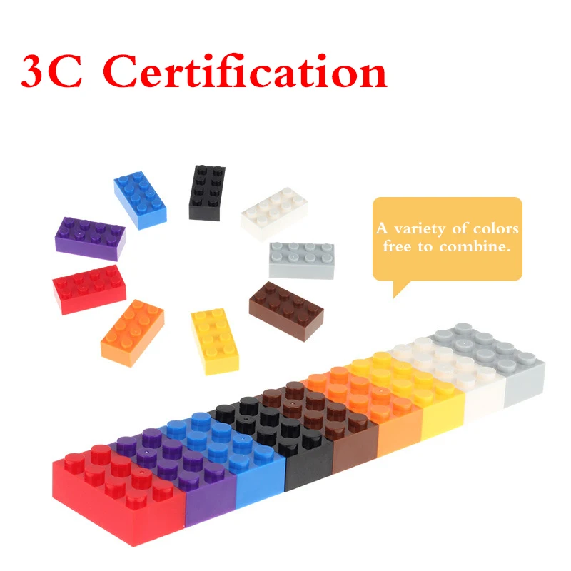 40pcslot 2X4 DIY Enlighten Toy Plastic Building Block Bricks For Kids Compatible With LegoING Assembles Particles 10 Colors (5)