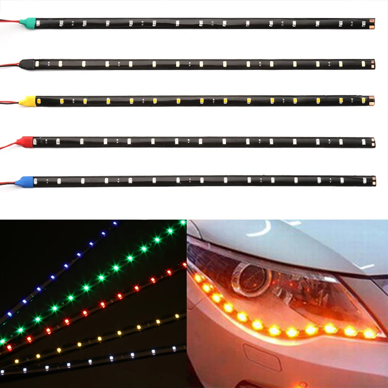 "12В 11.8"" 15SMD светодиодные дневные ходовые света Водонепроницаемый 30 см автомобиль гибкие светодиодные полосы света декоративные автомобиля DRL авто-стайлинг" "12В 11.8"" 15SMD светодиодные дневные ходовые света Водонепроницаемый 30 см автомобиль гибкие светодиодные полосы света декоративные автомобиля DRL авто-стайлинг"
