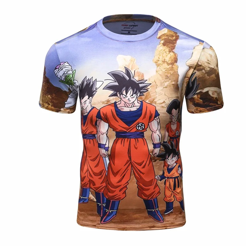 

Compression Shirt Men Base Layer Summer Short Sleeves 3D Print Thermal Under MMA Rashguard Tights Skin Man's T Shirt CODY LUNDIN