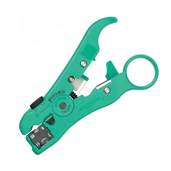 

Pro'sKit CP-505 Multifunction Wire Stripper Rotary Coax Coaxial Cable Cutter Tool Universal For RG-59 RG-6 RG-7 RG-11 4P/6P/8P