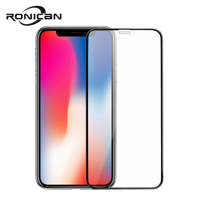 RONICAN كامل غطاء الزجاج المقسى ل فون XS واقي للشاشة 3D زجاج واقي فيلم ل فون X 10 على فون X 5.8 بوصة