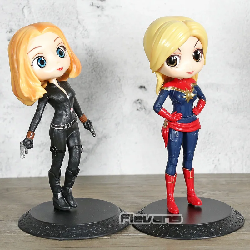 

Q Posket Captain Marvel Black Widow PVC Figure Collectible Model Toy QPosket Doll