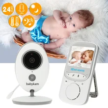 Babykam babyfoon камера детский монитор 2,4 дюймов ЖК ИК Ночное Видение 2 способа разговора температура монитор колыбельные Детские камеры babyphone