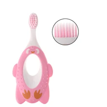 1 шт. зубная щетка для малышей Прорезыватель рычаг для пальца зубная щетка es Прорезыватель для обучения зубная щетка для От 1 до 6 лет детей(розовый) Pin