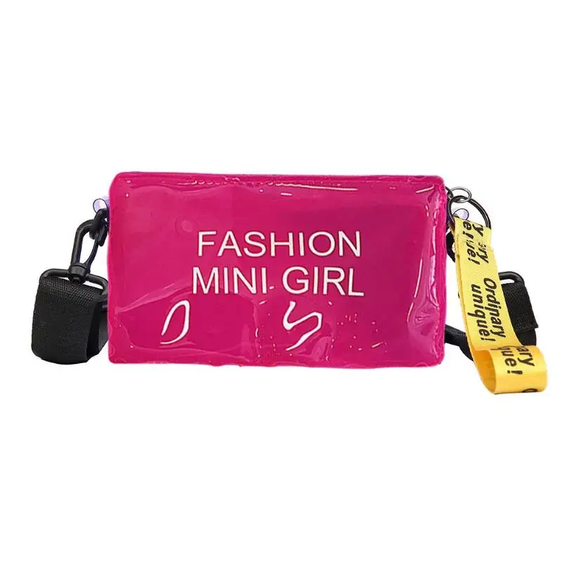 Крутая Прозрачная ПВХ Желейная женская сумка, модные сумки через плечо для женщин, сумки через плечо, прозрачная сумочка, женская сумка, Bolsa Feminina - Цвет: Розовый