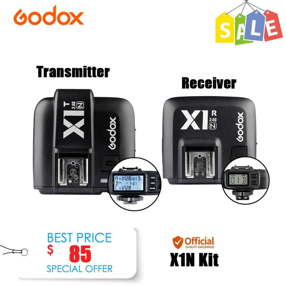 

Godox X1N 2.4GHz i-TTL Wireless Remote Transmitter Camera Receiver Trigger For Nikon D800 D3X D3 D2X D2H D1H D1X D700 D300 D200