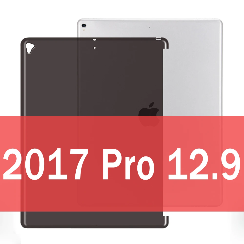 Для iPad Pro 12,9 чехол ТПУ мягкий чехол с Умной клавиатурой Тонкий силиконовый чехол для iPad Pro 12,9 - Цвет: Black 2017