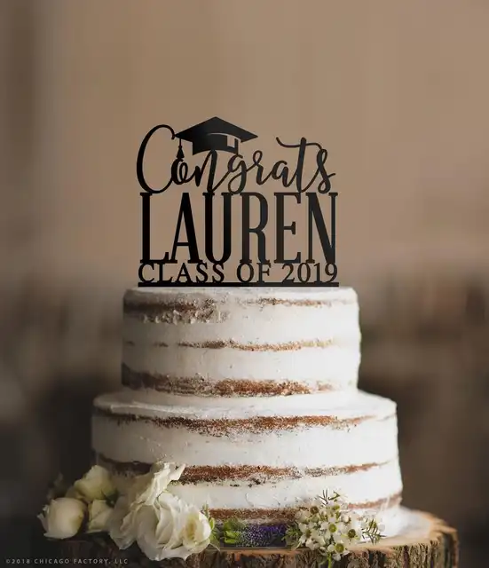 Graduation Decorations High School Graduation Cake Topper Custom