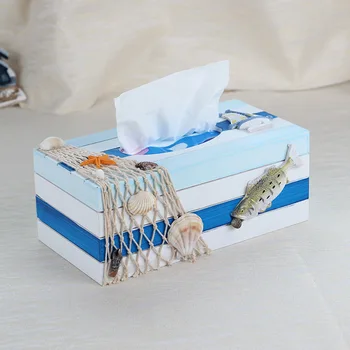 

Mediterranean Creative Wooden Tissue Storage Box Multi-purpose Napkin Tray Bathroom Hotel Tray Carton Home Organizer Decorations