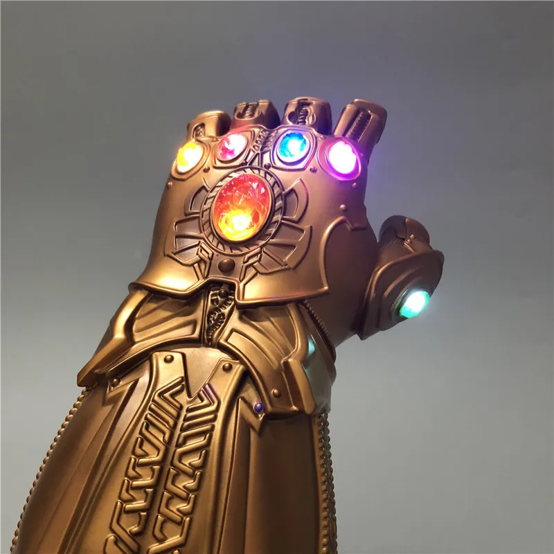 Мстители 4 танос светящиеся бесконечные перчатки косплей перчатки одежда аксессуары Marvel аксессуары для взрослых детей