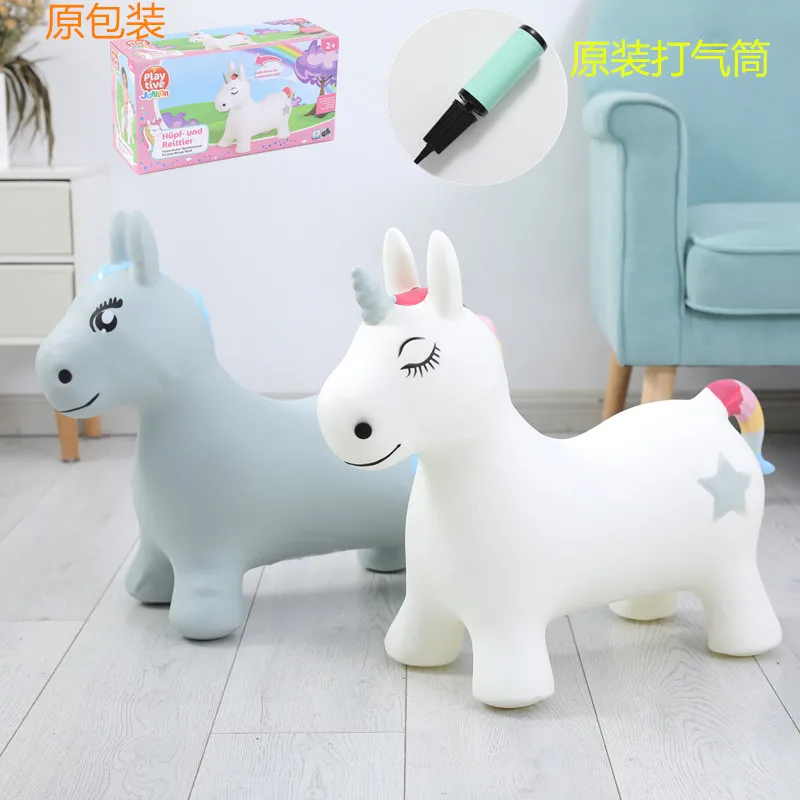 

The German children toy jump vault increase thickening inflatable toys pony rides jumping amimal