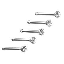 2 шт Кристалл Стразы ювелирные изделия для тела Нос ногтей кольцо 316L хирургический стальной нос шпильки уха пирсинг серьги модные свадебные безделушки