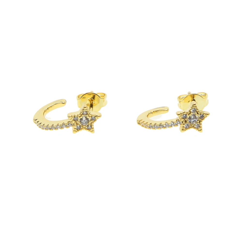 

elegant star charm earring tiny mini cute girls jewelry tiny simple earring top quality delicate dainty cz stacking earring
