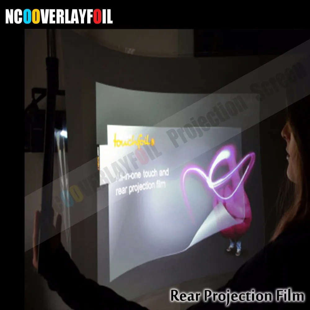 Бесплатная доставка 1x1 524 метров прозрачная фотография для 3D Holo Display Shop windows