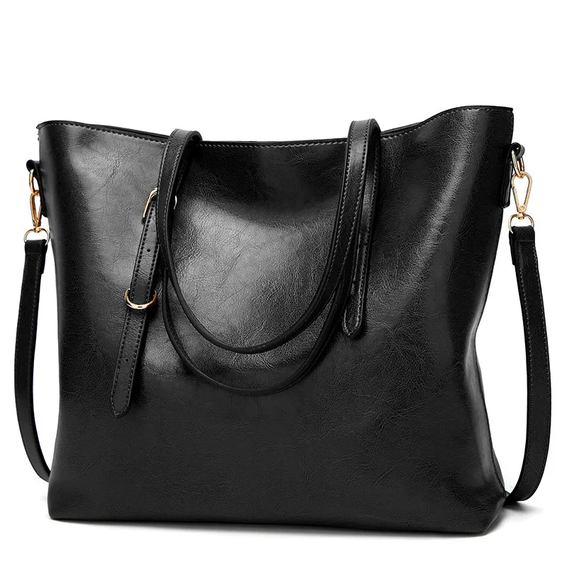 

Vintage Brand Genuine Leather Women Handbags Fashion Alligator Totes Messenger Bags High Quality Wax oil skin Bag