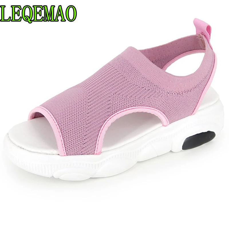 

Women Sandals Summer 2019 New Female Shoes Woman Summer Wedge Comfortable Sandals Ladies Slip-on Flat Sandals Women Sandalias