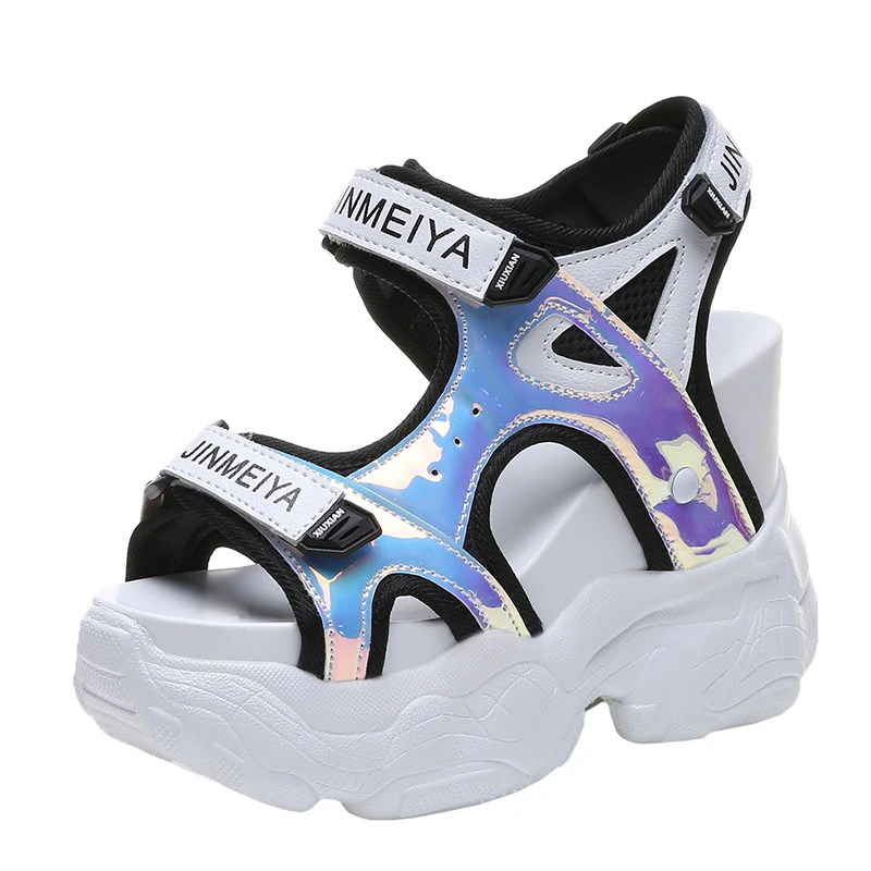 Summer Women Sandals 11 High Heels Chunky Sandals Elevator Casual Shoes Woman Height Increase Slippers Slides Sandalias Mujer