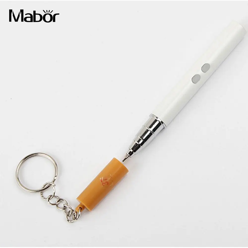 

Mini LED Laser Pointer Pen Creative Cigarette Type Laser Light Pen Ballpoint Pen Presenter Keychain Multi-function Laser pen