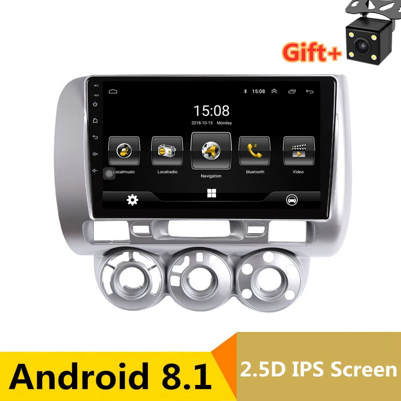 9 &quotAndroid 8 1 автомобильный DVD видео плеер gps для Honda Fit/Jazz 2002-2007 Радио Стерео