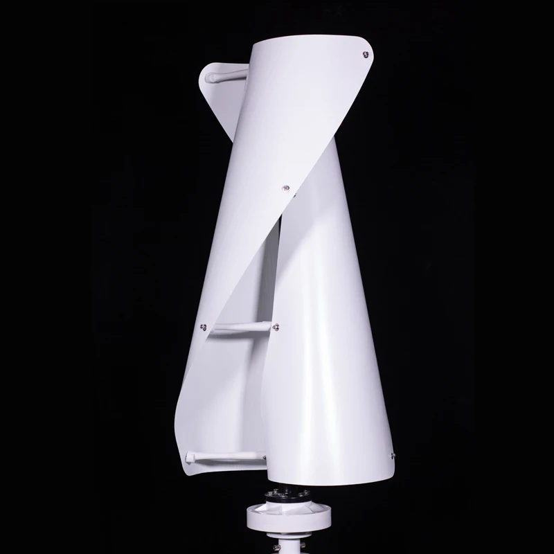 

Household White Wind Generator Small Mini Micro Wind Turbine 12V 24v Axle Vertical Wind Blades Savonius Home Patio Roof Garden