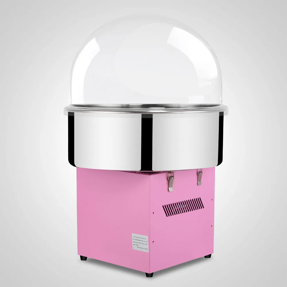 Совершенно коммерческий Электрический аппарат для изготовления ватных конфет, розовый с пузырьковой крышкой