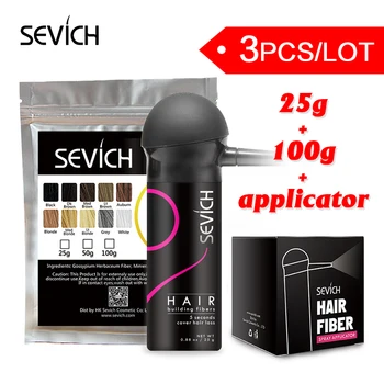 Sevich 3pcs/lot Hair Building Fiber Styling Color Powder refill 100g+gel 25g+Applicator Extension Keratin Thinning Hair Spray
Sevich 3pcs/lot Hair Building Fiber Styling Color Powder refill 100g+gel 25g+Applicator Extension Keratin Thinning Hair Spray