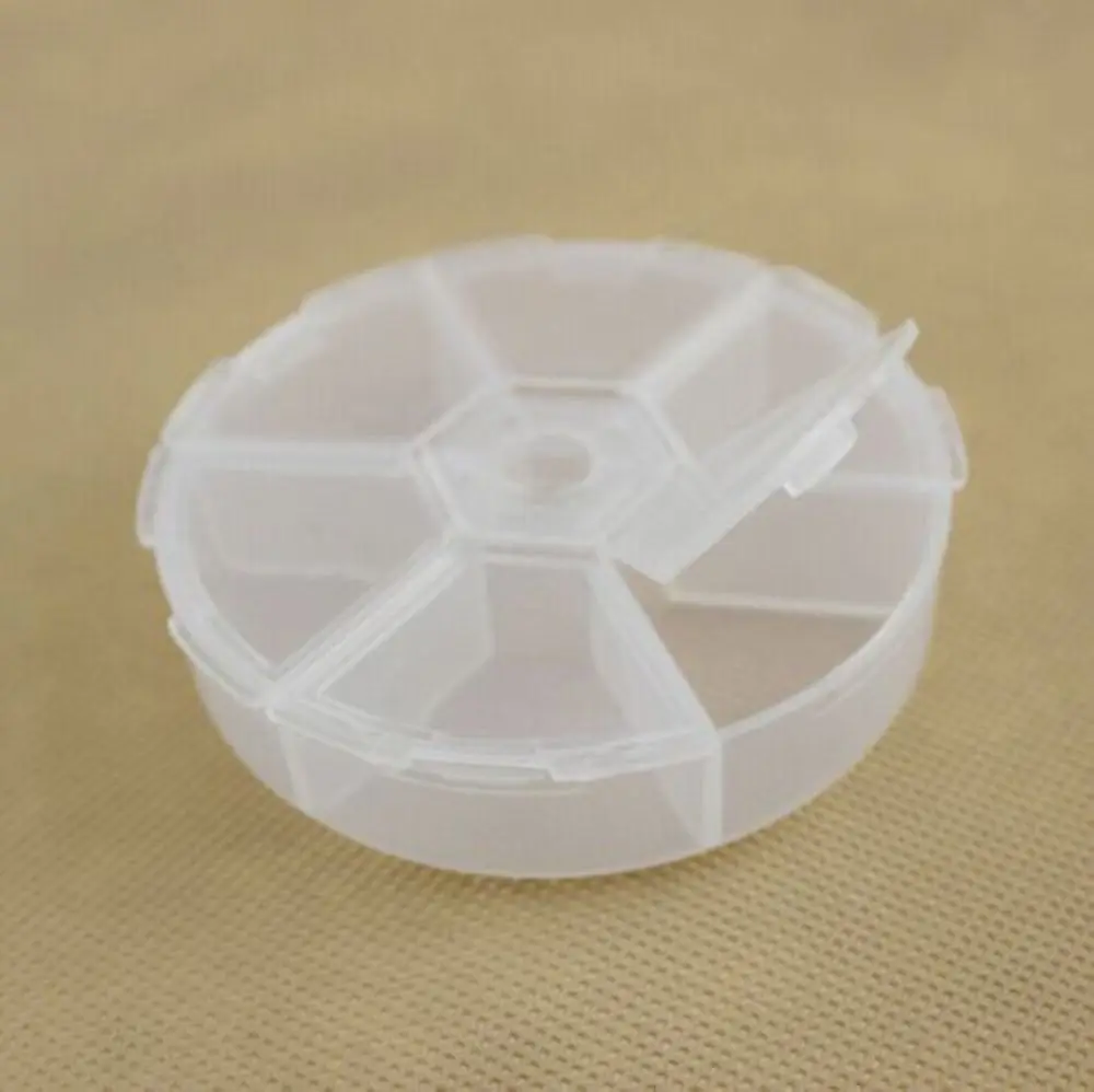 High Quality Plastic 6 Compartments Jewelry Bead Storage Box Container Organizer Wholesale