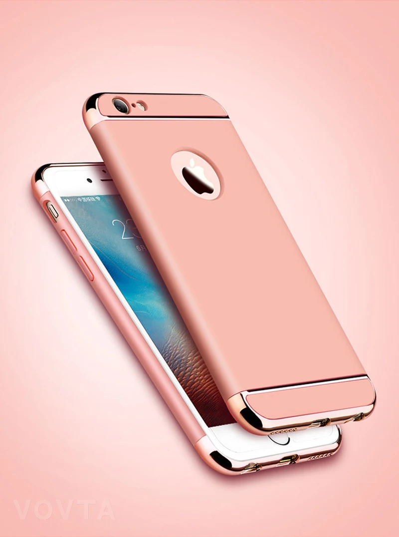 Luxury Plating Scrub Protective case For iPhone 6s 6 Cover Bumper On The for iPhone 5 5S SE Case 6s 6 plus Anti-knock Shell5