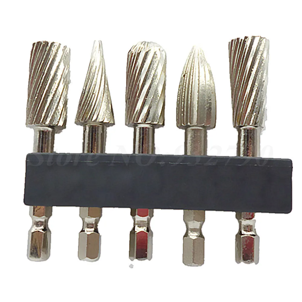 Rotary Burr Set Hss Rotary Files Burr Fits Rotary Tools for Soft Metal Plastic Woodworking, Grinding, Carving, Polishing