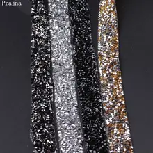 Prajna aplikacja ze strasem dekoracja poprawka Craft samoprzylepne kryształki łańcuch wykończeniowy grafika ślubna 1 stocznia 1.5cm szerokość