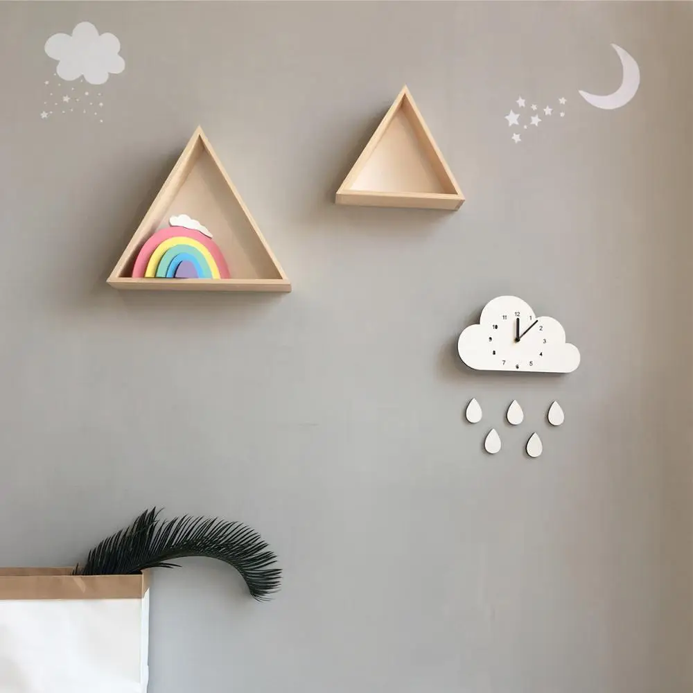

Creative Clouds DIY Wall Clocks Stickers Decorative Quartz Clocks Cartoon Design Kids Room Decor Relogio De Parede
