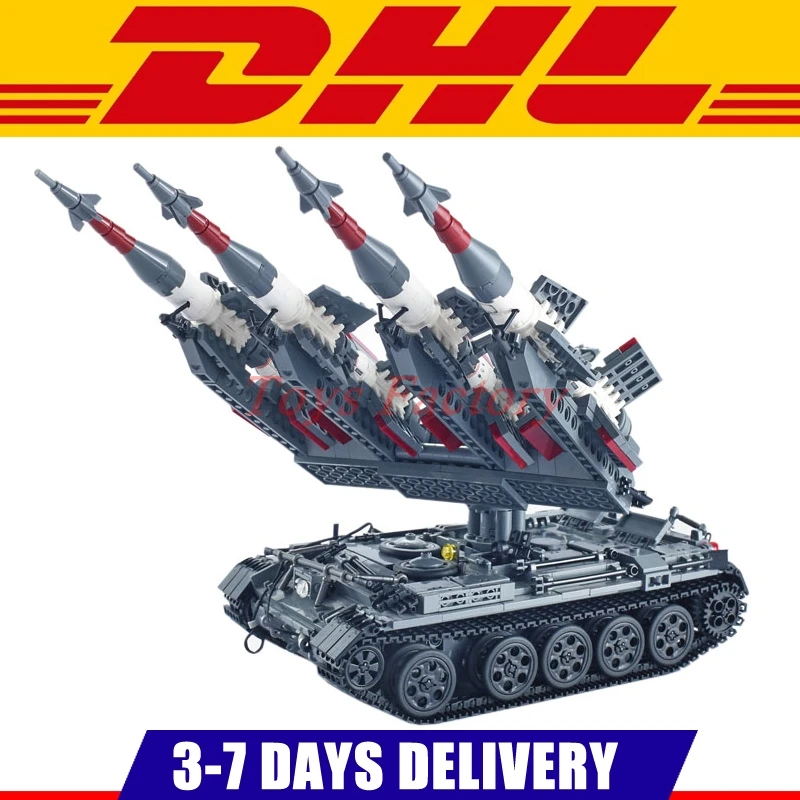 

XINGBAO DHL XB-06004 1753Pcs Military Series The SA-3 missile and T55 Tank Set Educational Building Blocks Bricks Toys Gift