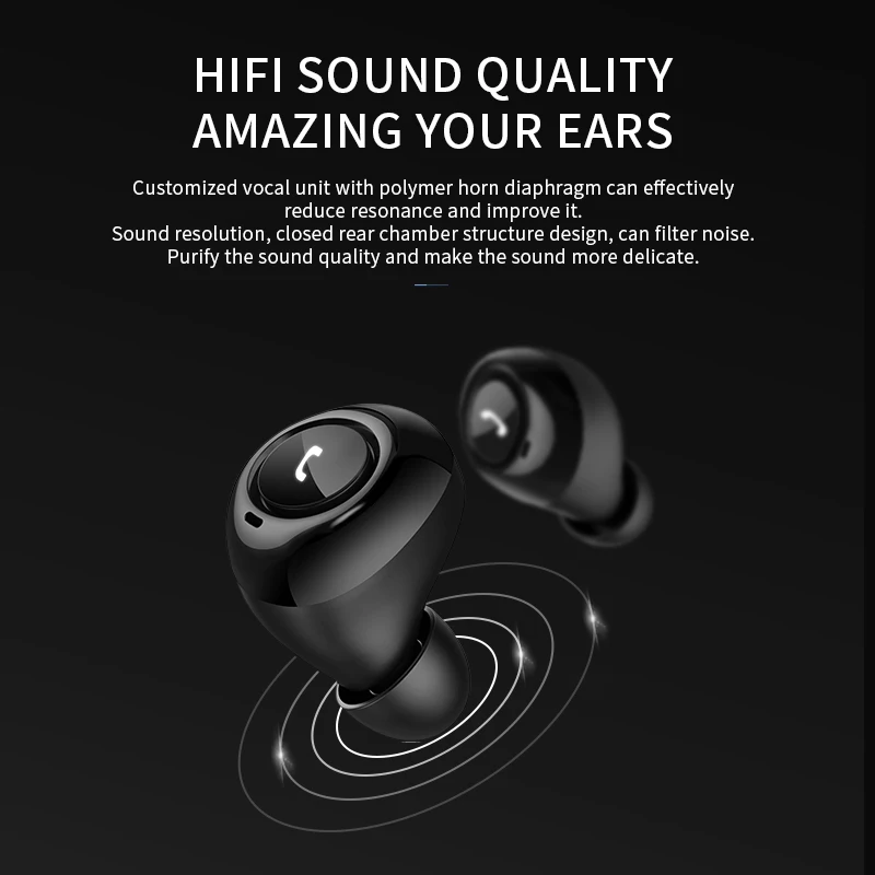 Беспроводные Bluetooth наушники Heaton V5.0 с микрофоном басовые гарнитура беспроводные