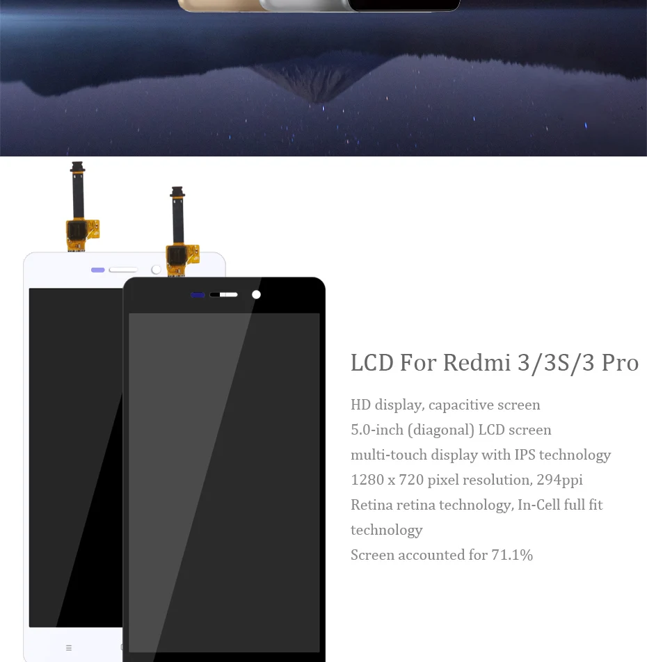 HORUG 100% AAAA Original LCD For Xiaomi Redmi 3S 3 Pro Screen Replacement Display Touch Redmi 3 Pro Screen Kits Screen LCDS (8)