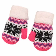 Новое поступление, детские перчатки зимние детские хлопковые рождественские милые рождественские теплые вязаные кашемировые перчатки для девочек
