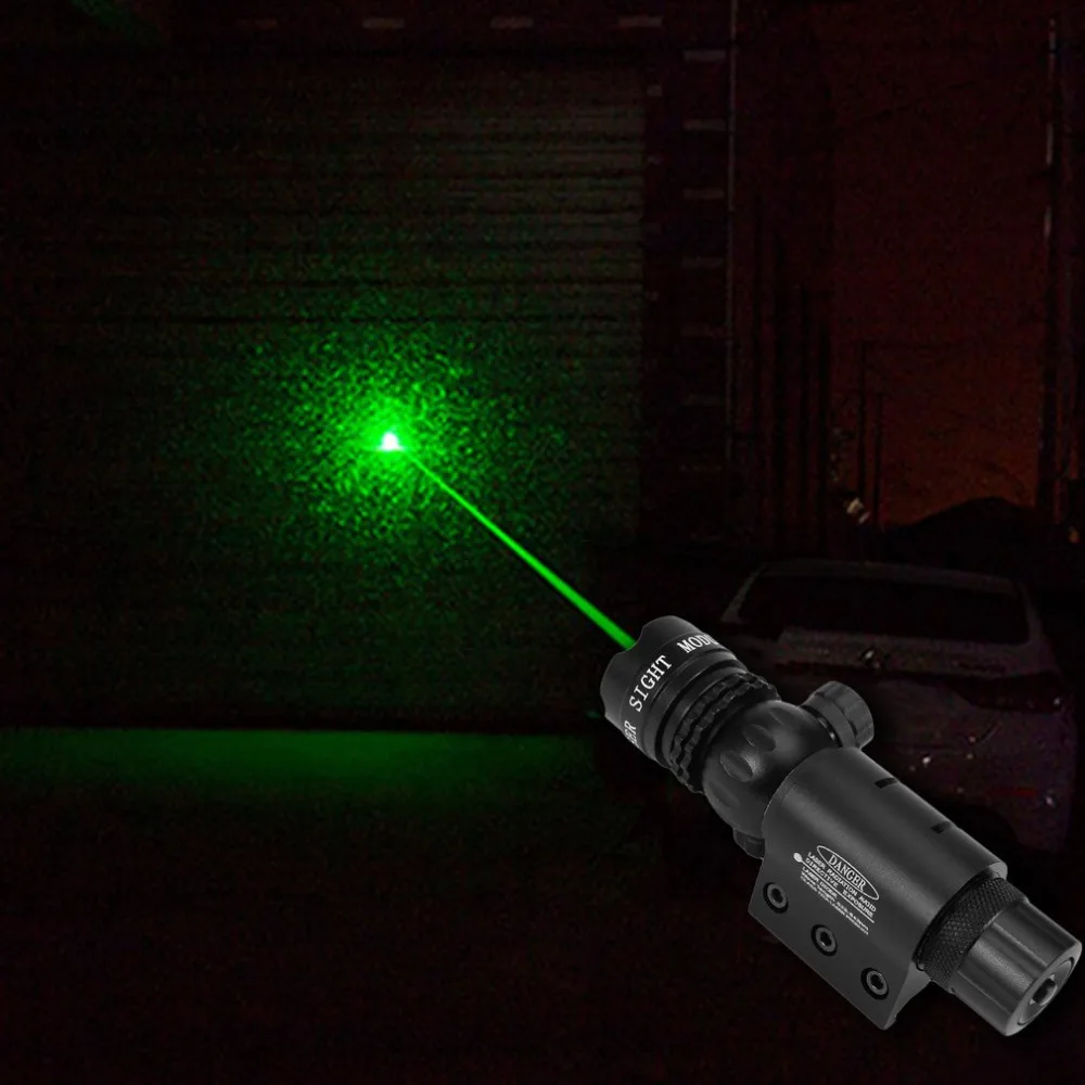 

Powerful Durable Aluminum Tactical Hunting 532nm Wave Length Green Dot Laser Sight Scope With Rail Mount