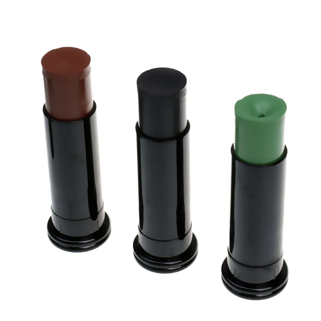 Pack of 3pcs Army Camo Face Body Paint Cream Stick Black Green Brown 7.8cm/3'' for Outdoor Field CS Tactical Colors Equipment