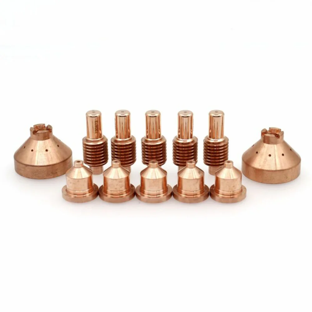 

High Quality 12pcs/Set Plasma Torch Electrode Nozzles Shields Tip 120573 120826 Shield 120828 Plasma Cutter Consumables