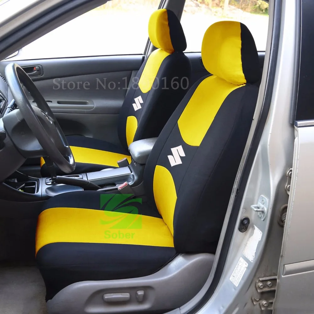 2 front Universal car seat cover for Suzuki Jimny Grand Vitara Kizashi Swift Alto SX4 Wagon R