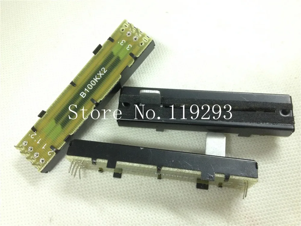 

[SA]Taiwan produced 7.2 cm 72mm walking track B100KX2 10MM Slide potentiometer axis " square shaft ,--10PCS/LOT
