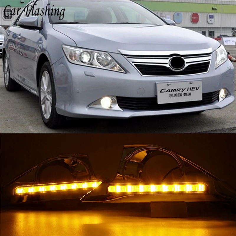 Car Flashing 1 Set drl For Toyota Camry 2012 2013 2014 LED DRL Daytime
