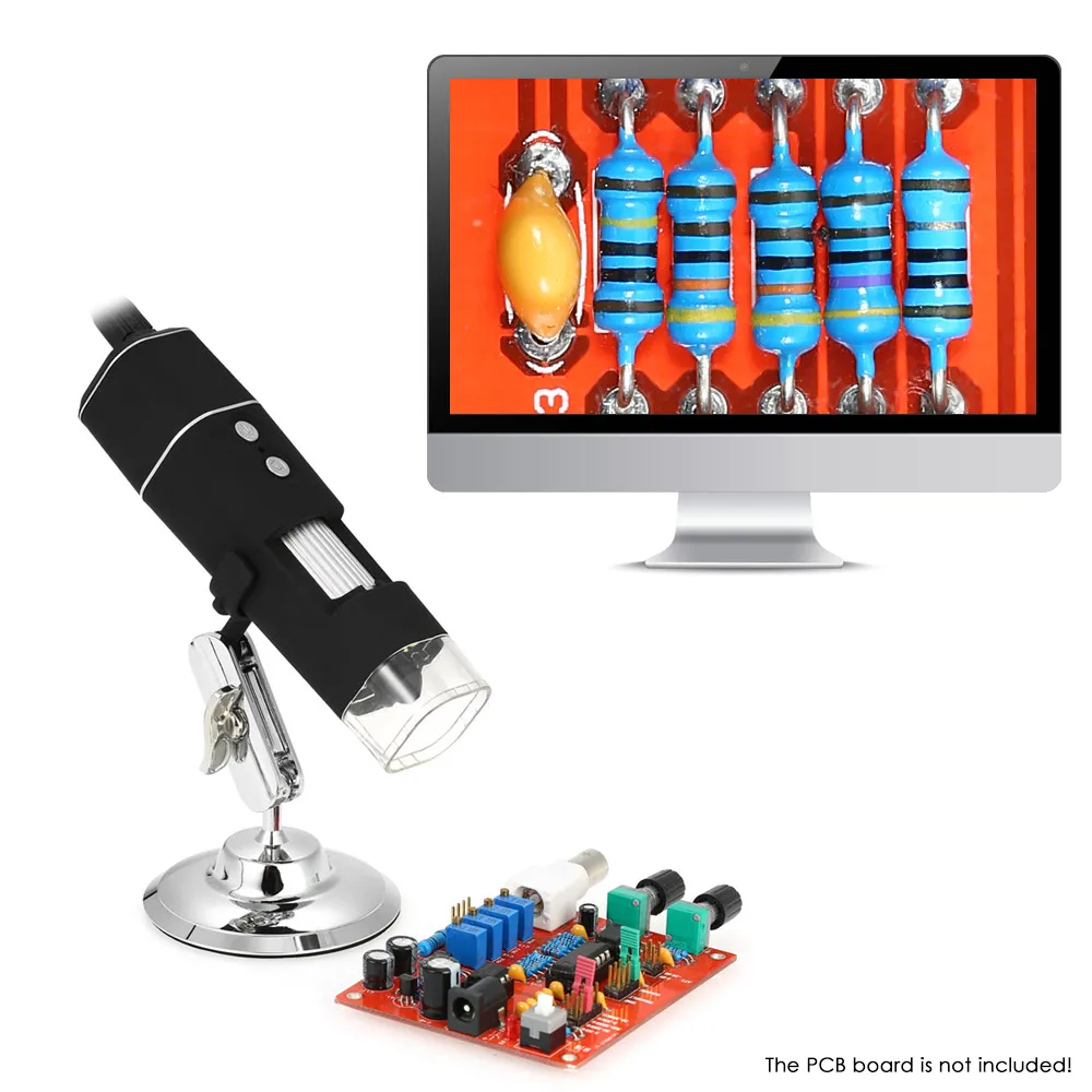 

Portable Wireless 8 LED Digital Microscope 1000X Magnification with Holder True 1MP Video Camera Microscopio Magnifier
