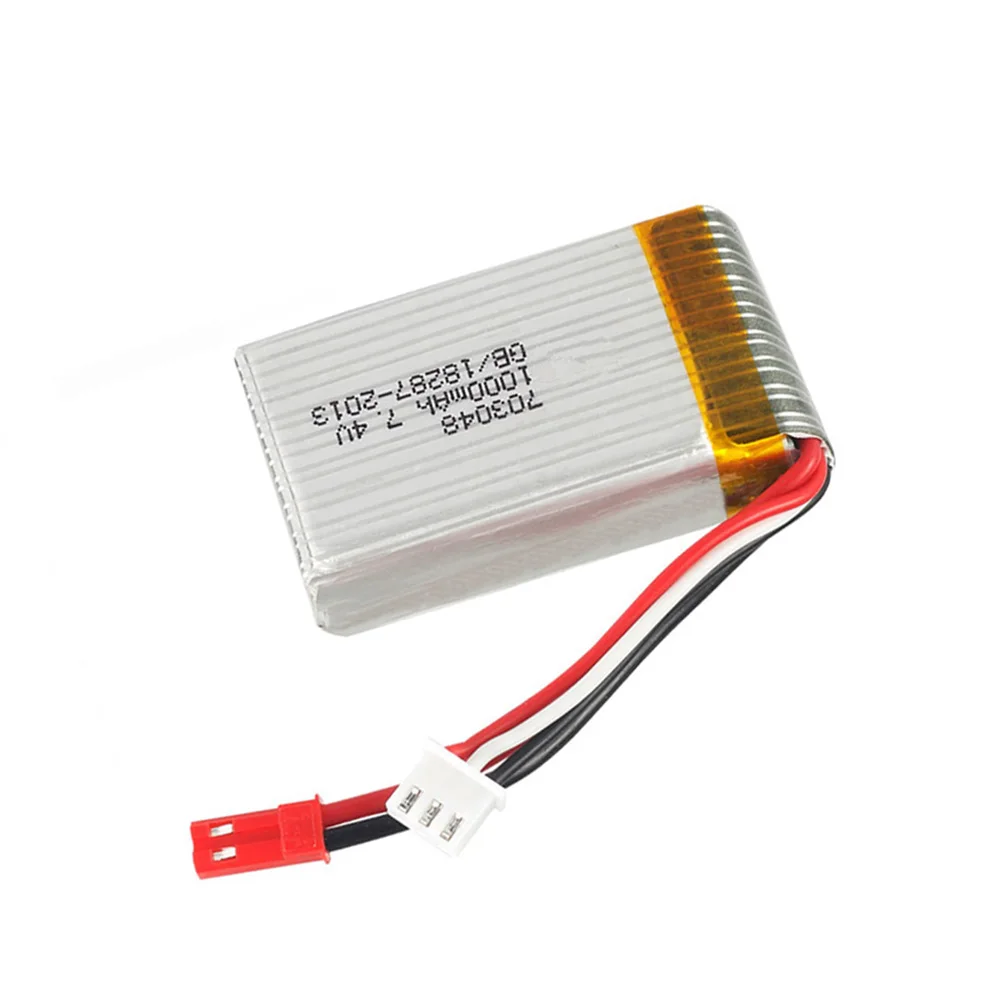 7,4 V 1000mah 703048 Lipo аккумулятор для MJXRC X600 2S игрушечный Аккумулятор 7,4 V 1000 MAH с JST/SM/T/EL-2P/маленький разъем TAMIYA RC запчасти