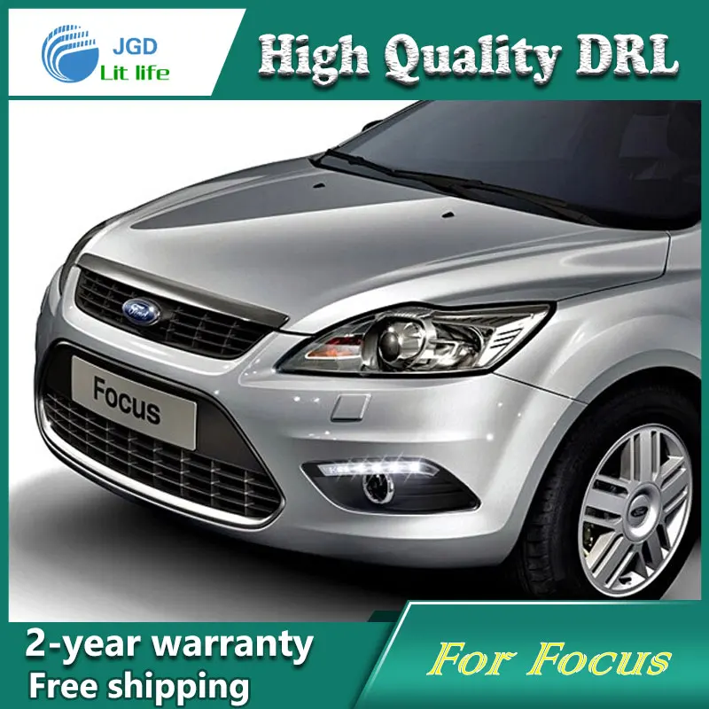Free shipping !12V 6000k LED DRL Daytime running light case for Ford Focus 2009-2012 fog lamp frame Fog light Car styling Free shipping !12V 6000k LED DRL Daytime running light case for Ford Focus 2009-2012 fog lamp frame Fog light Car styling