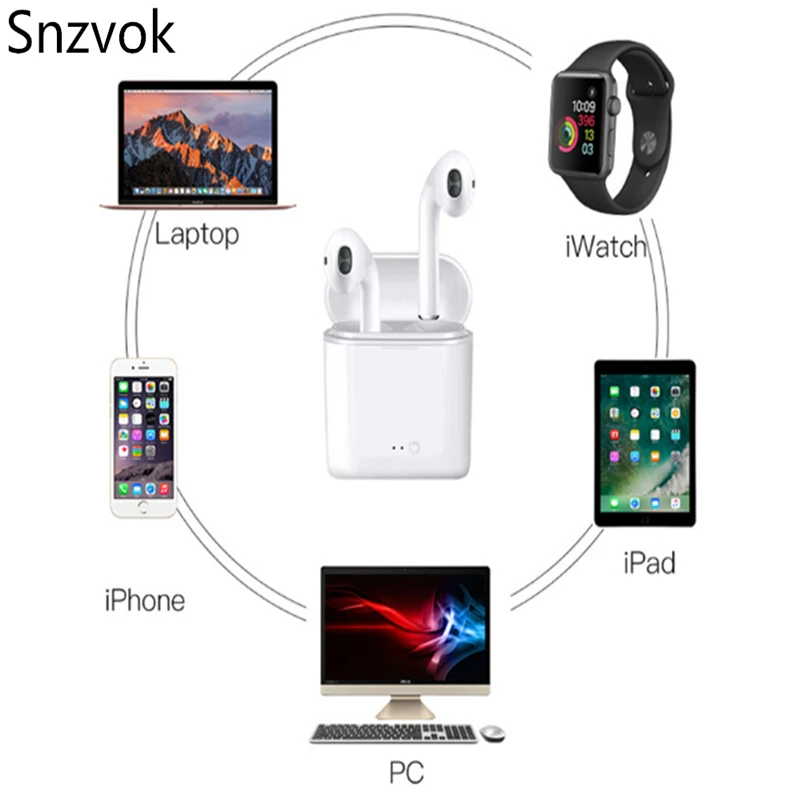 

CQ7S Mini TWS 5.0 Wireless Bluetooth Earphone Stereo Earbud Headset With Charging Box Bluetooth tablet Smart phone earphone