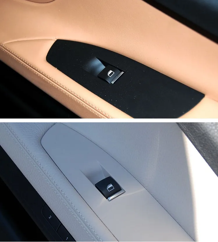 Правый передний дверной переключатель для автомобильных окон отделка хромированная линия интерьера для BWM 5 серии GT F07 7 серии F01 F02