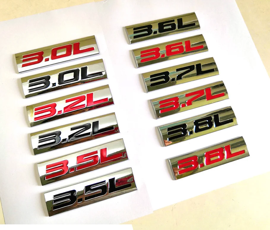 3.0L 3.2L 3.5L 3.6L 3.7L 3.8L энергетическая эмблема наклейка на багажник для TOYOTA HONDA MITSUBISHI VOLVO